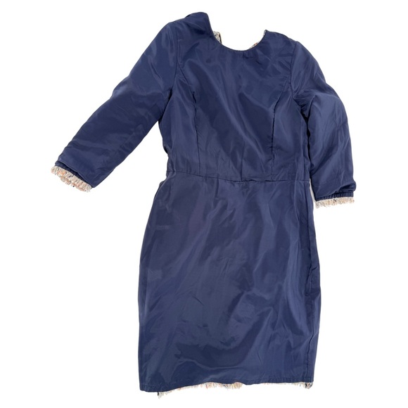 J. Crew 3/4 Length Sleeve Tweed Dress - Blue and Gray - Picture 8 of 14